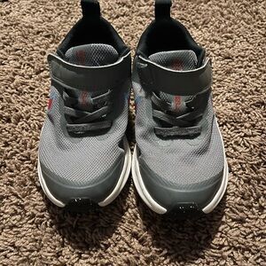 Nike Gray and Red Kids Sneakers
